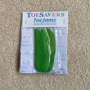ToeSavers ToeJamz GREEN Ultrasoft Big Toe/Bunion Pads — size S/M — NEW